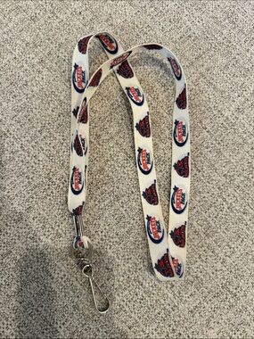 Columbus Blue Jackets Logo Lanyard with Red & Blue Crest NHL